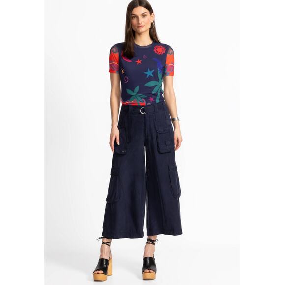 Johnny Was Hailey Cargo Pants, NEW, Size 2 - Picture 1 of 8